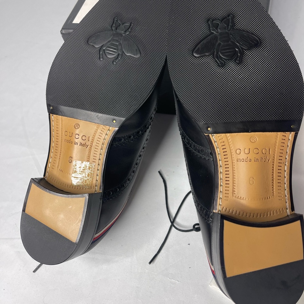 $890 Gucci men’s size 6G= US 7 soft heels Oxford shoes new in box - Picture 11 of 15